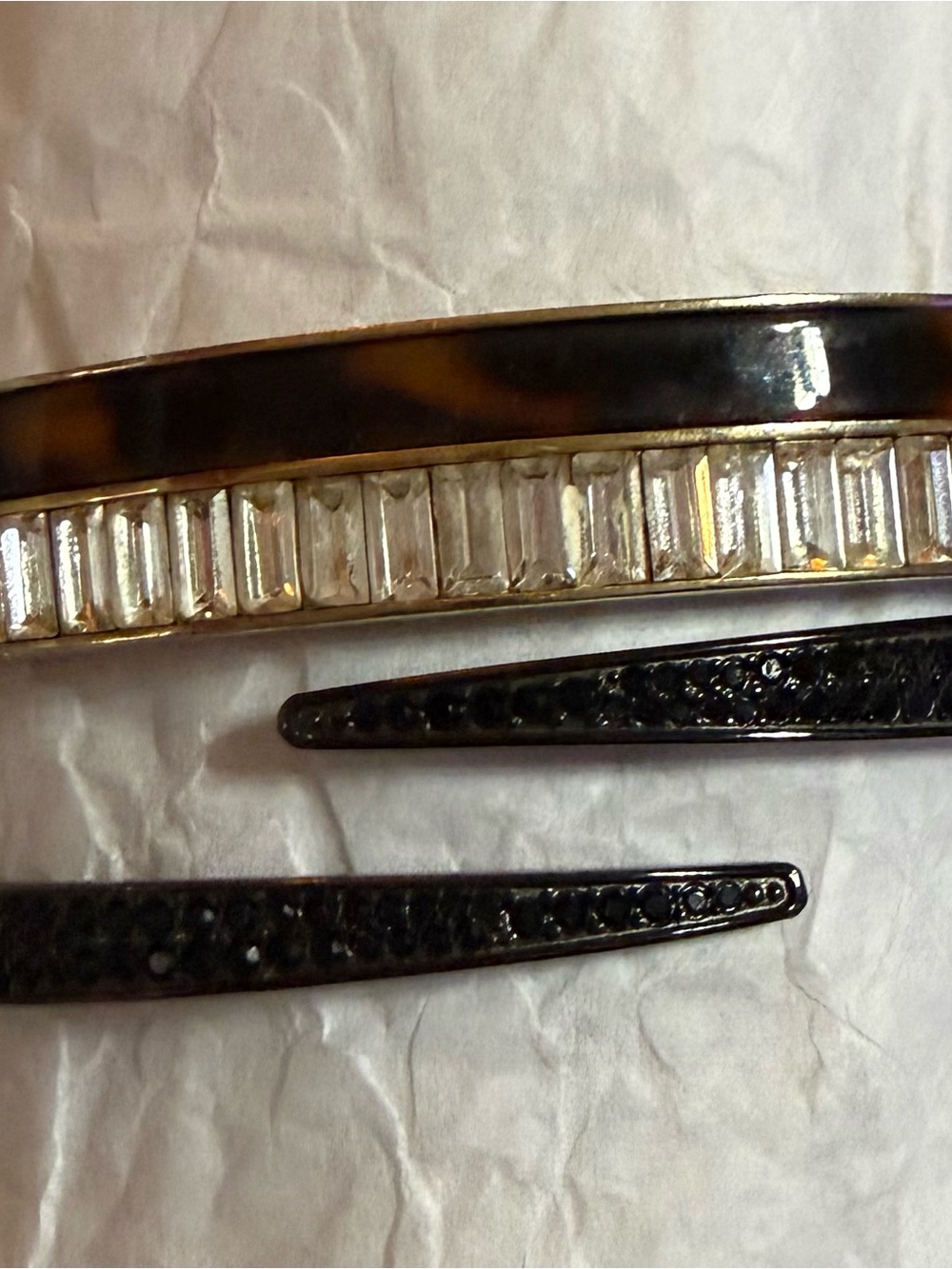 Michael Kors Gold-Tone Crystal Channel Bangle Bracelet